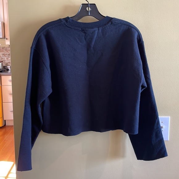 Jac Vanek, NOPE black cotton cropped sweatshirt - Picture 3 of 3